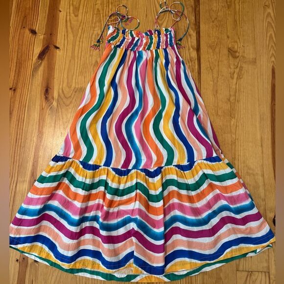 Farm Rio Women’s Dancing Stripes Tassel-Tie Midi Dress Multicolored Size XS - Picture 12 of 12
